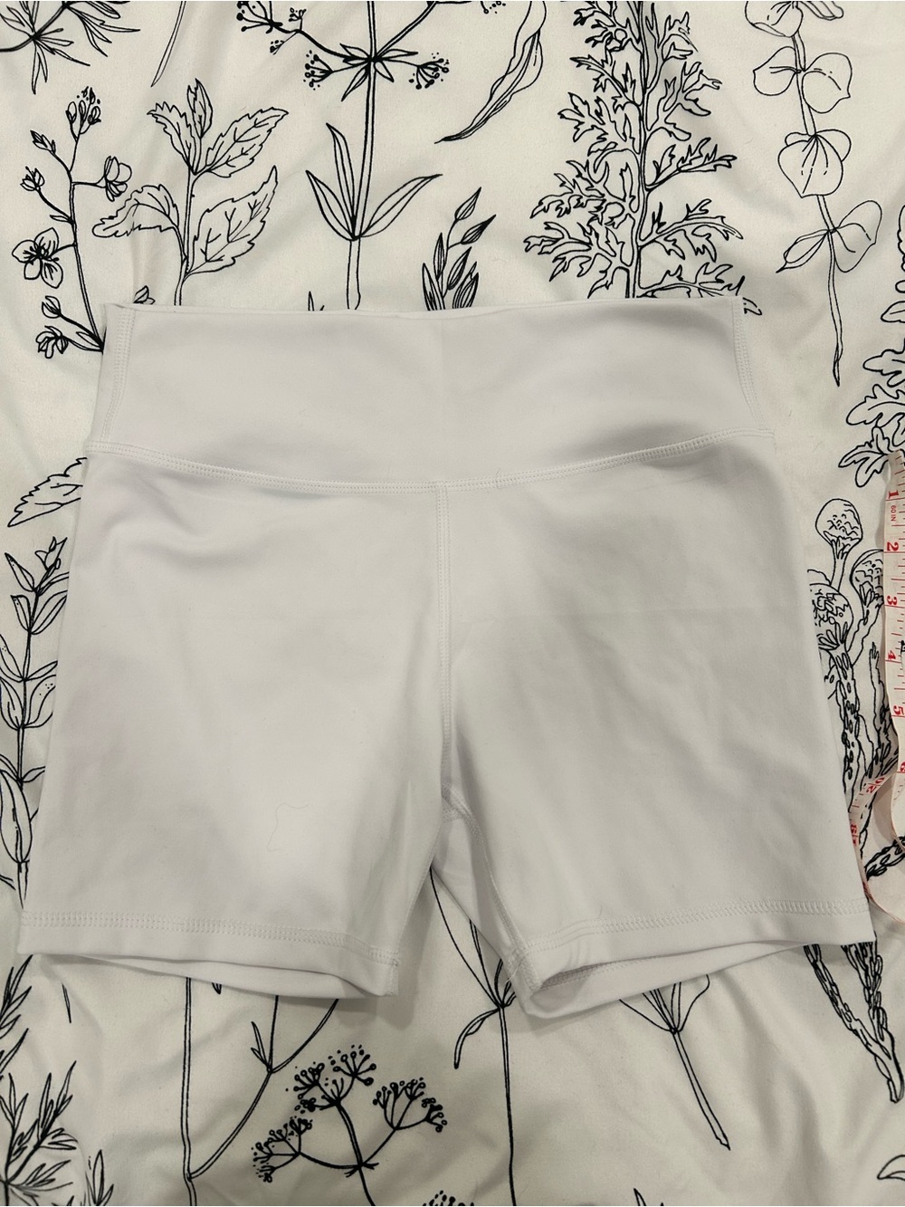 High-Rise White Women's Bike Shorts